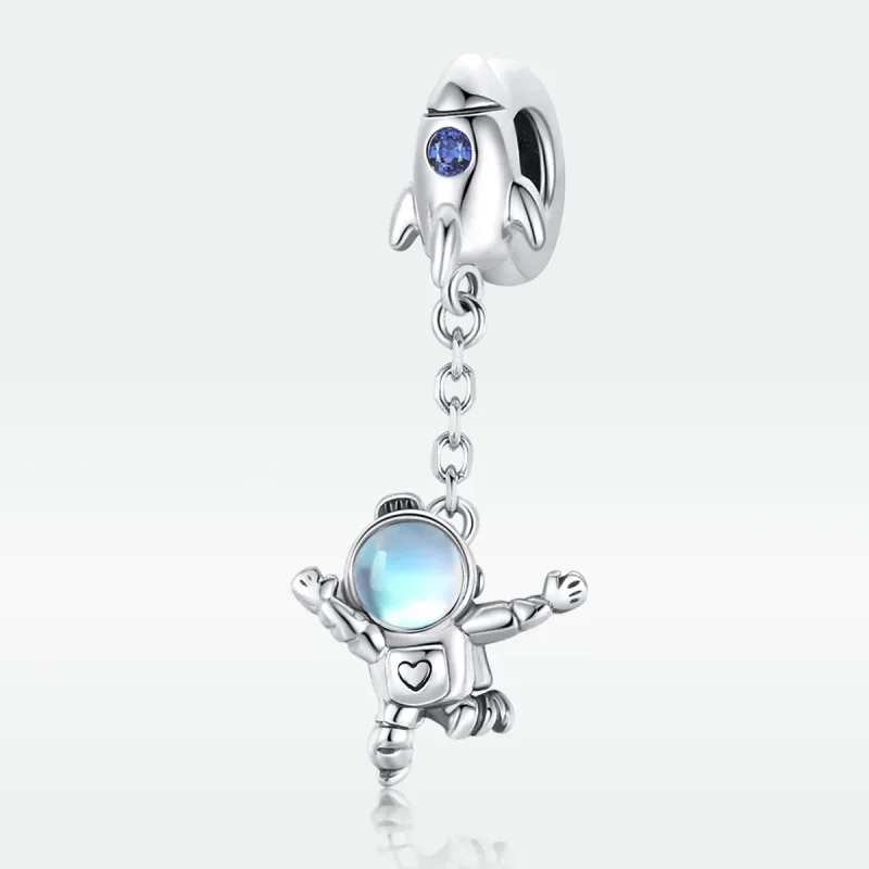 (immagine per) Charm Pendente tipo Pandora Astronave e astronauta - SCC1695 - Visualizza 5