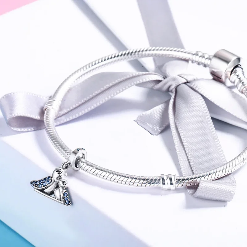 (immagine per) Charm Pendente tipo Pandora Baby Bird con la madre - SCC426 - Visualizza 4