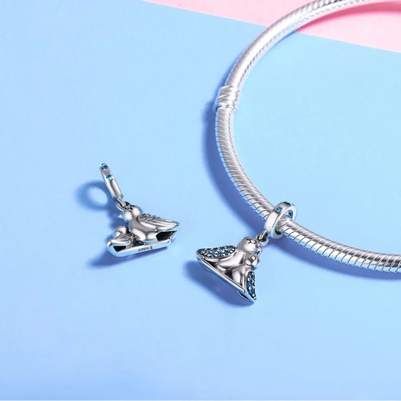 (immagine per) Charm Pendente tipo Pandora Baby Bird con la madre - SCC426 - Visualizza 5