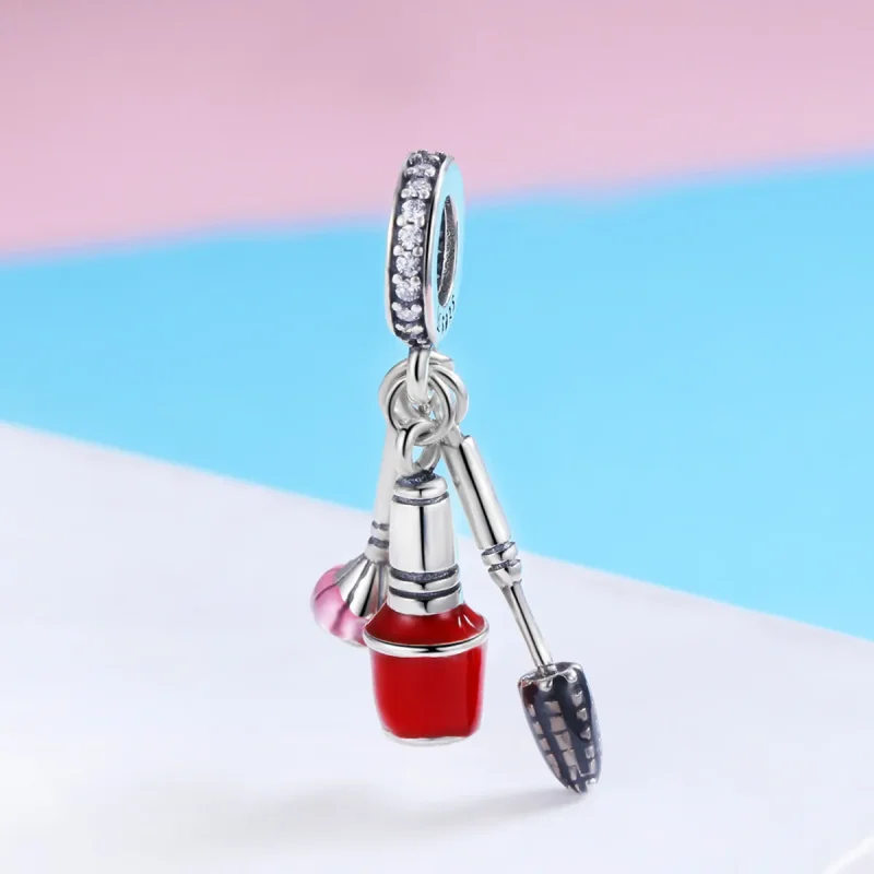 (immagine per) Charm Pendente tipo Pandora Bellissimi artefatti Trucco - SCC785 - Visualizza 2