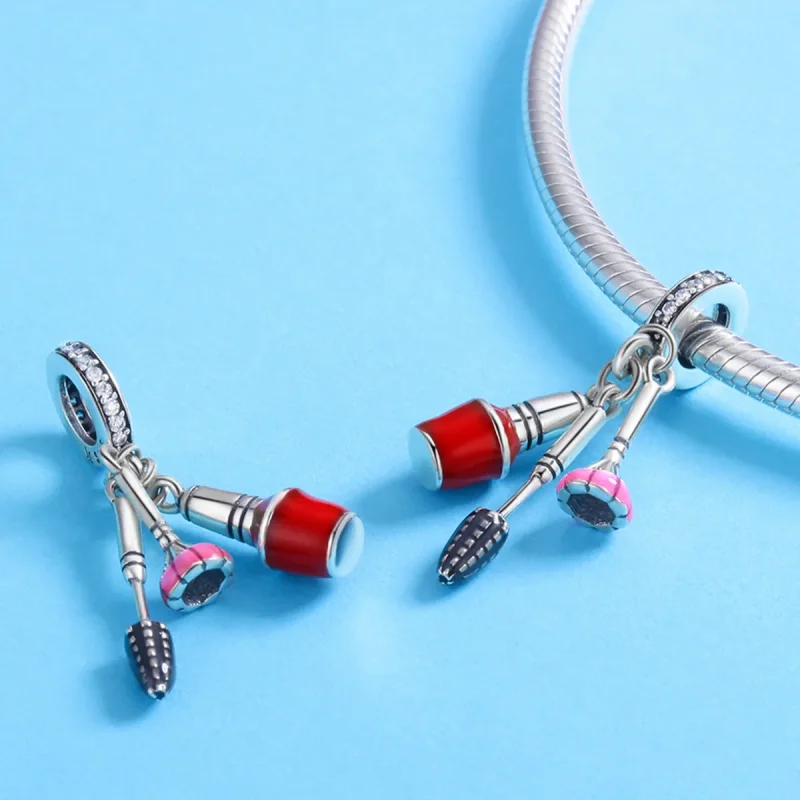 (immagine per) Charm Pendente tipo Pandora Bellissimi artefatti Trucco - SCC785 - Visualizza 4