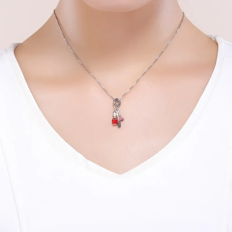 (immagine per) Charm Pendente tipo Pandora Bellissimi artefatti Trucco - SCC785 - Visualizza 5