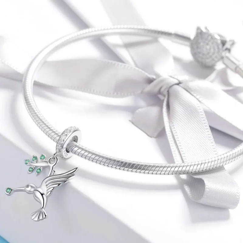 (immagine per) Charm Pendente tipo Pandora Bellissimi uccelli in volo - SCC982 - Visualizza 3