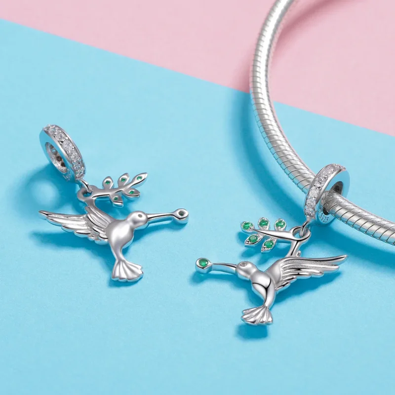 (immagine per) Charm Pendente tipo Pandora Bellissimi uccelli in volo - SCC982 - Visualizza 4
