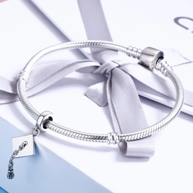 (immagine per) Charm Pendente tipo Pandora Berretto da trench di laurea - SCC459 - Visualizza 4