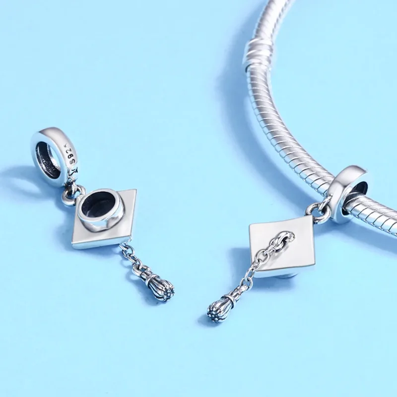 (immagine per) Charm Pendente tipo Pandora Berretto da trench di laurea - SCC459 - Visualizza 5