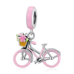 (immagine per) Charm Pendente tipo Pandora Bicicletta rosa - SCC1975