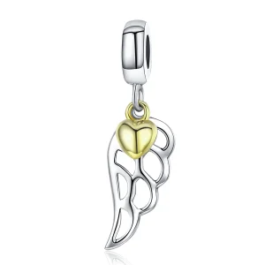 (immagine per) Charm Pendente tipo Pandora Bicolore Ali di Elf - SCC838