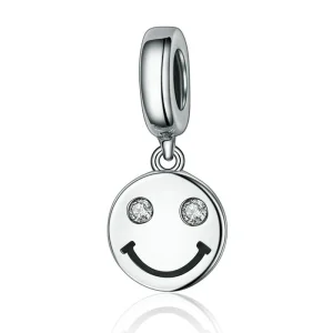 Charm Pendente tipo Pandora Bicolore Faccina - SCC258 (immagine per) Charm Pendente tipo Pandora Bicolore Faccina - SCC258