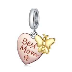 Charm Pendente tipo Pandora Bicolore Miglior mamma - SCC1792 (immagine per) Charm Pendente tipo Pandora Bicolore Miglior mamma - SCC1792