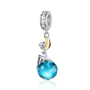 (immagine per) Charm Pendente tipo Pandora Bicolore Pianeta Elfo - BSC056