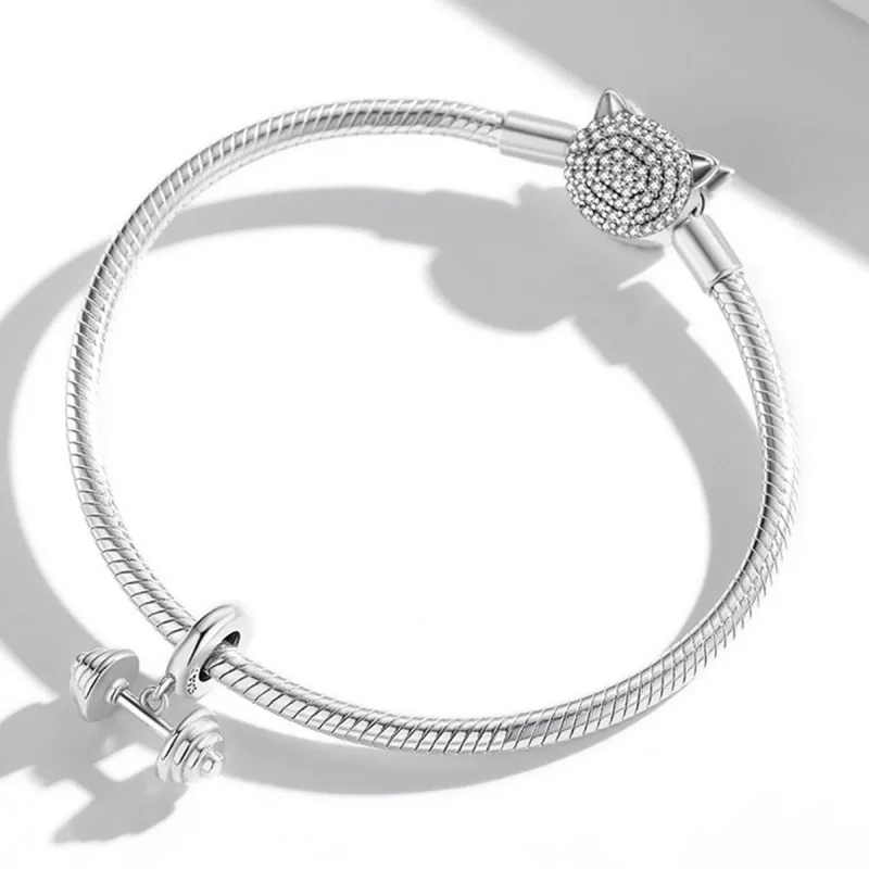 (immagine per) Charm Pendente tipo Pandora Bilanciere per sollevamento pesi - SCC2052 - Visualizza 3