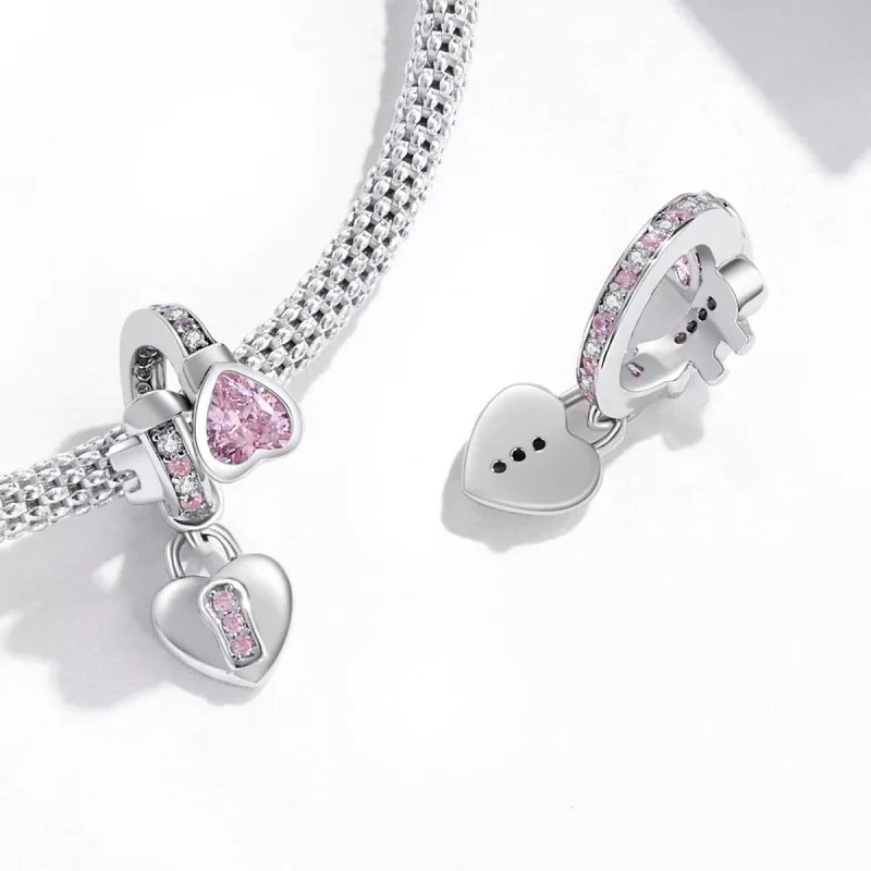 (immagine per) Charm Pendente tipo Pandora Blocco d'amore - SCC2124 - Visualizza 4