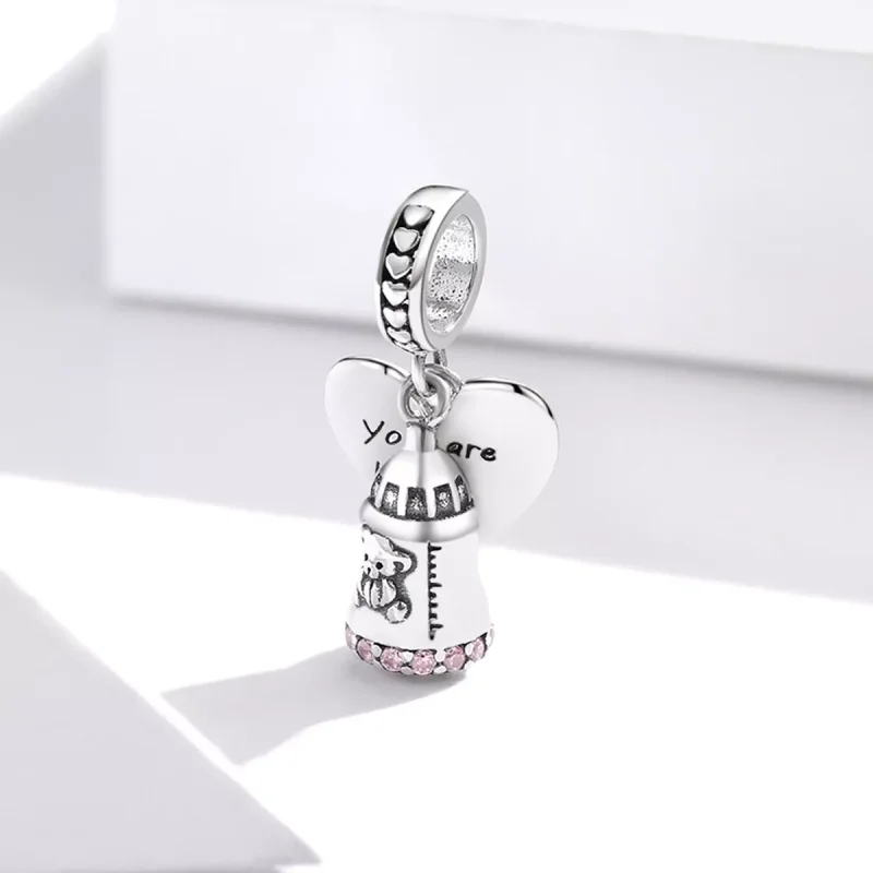 (immagine per) Charm Pendente tipo Pandora Bottiglia dell'orso del bambino - BSC491 - Visualizza 2