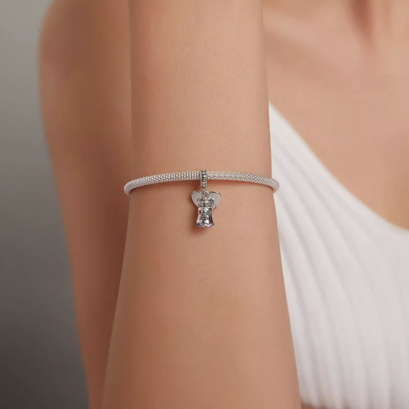 (immagine per) Charm Pendente tipo Pandora Bottiglia dell'orso del bambino - BSC491 - Visualizza 5