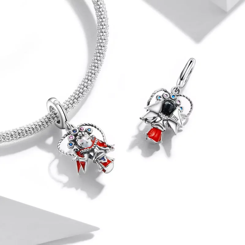 (immagine per) Charm Pendente tipo Pandora Burattino dell'Opera di Pechino - SCC2109 - Visualizza 4