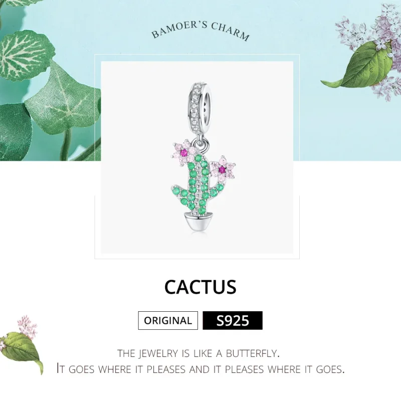 (immagine per) Charm Pendente tipo Pandora Cactus - BSC121 - Visualizza 5