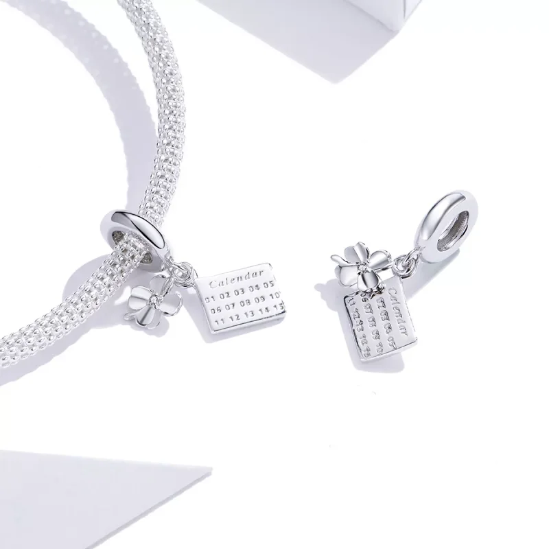 (immagine per) Charm Pendente tipo Pandora Calendario fortunato - BSC257 - Visualizza 4