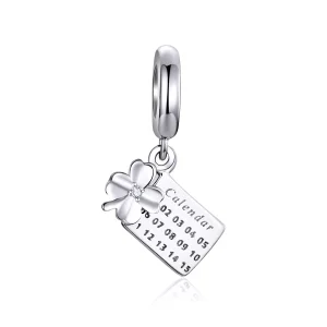 (immagine per) Charm Pendente tipo Pandora Calendario fortunato - BSC257