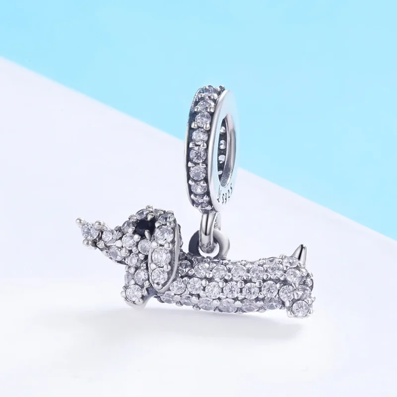 (immagine per) Charm Pendente tipo Pandora Cane da salsiccia bassotto - SCC709 - Visualizza 2