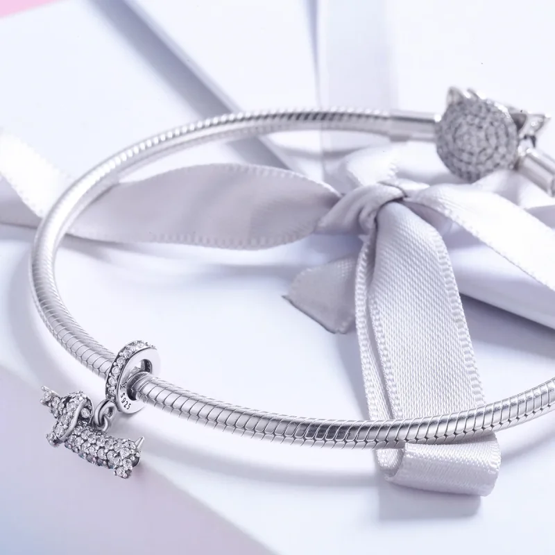 (immagine per) Charm Pendente tipo Pandora Cane da salsiccia bassotto - SCC709 - Visualizza 4