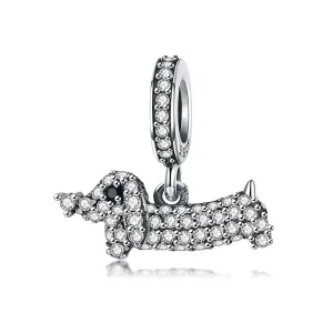 (immagine per) Charm Pendente tipo Pandora Cane da salsiccia bassotto - SCC709