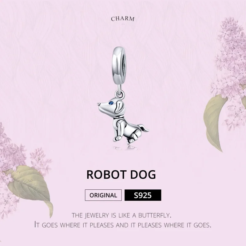 (immagine per) Charm Pendente tipo Pandora Cane robot - SCC1468 - Visualizza 6