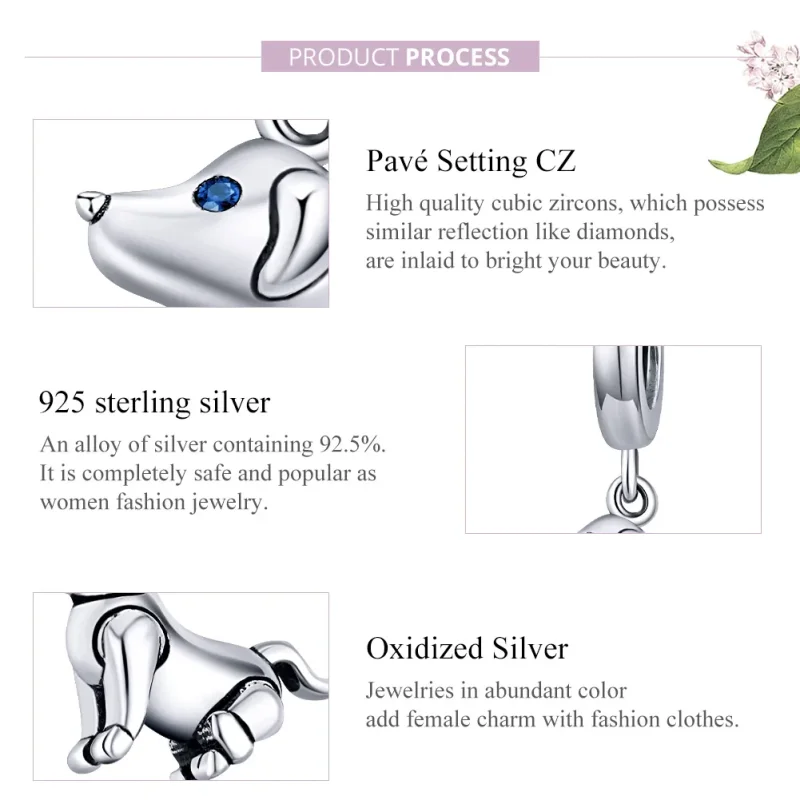 (immagine per) Charm Pendente tipo Pandora Cane robot - SCC1468 - Visualizza 8
