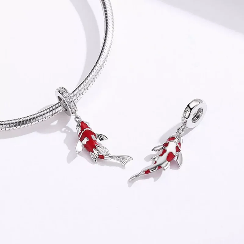 (immagine per) Charm Pendente tipo Pandora Carpa fortunata - BSC085 - Visualizza 4