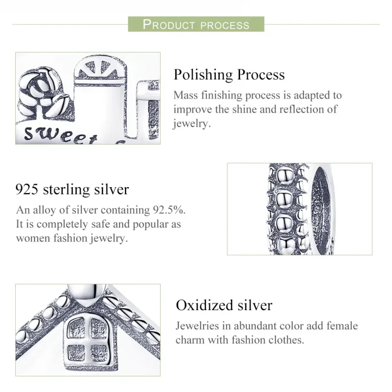 (immagine per) Charm Pendente tipo Pandora Casa felice - SCC913 - Visualizza 7