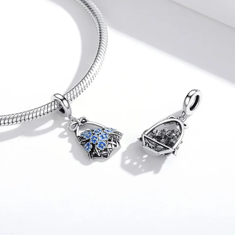 (immagine per) Charm Pendente tipo Pandora Cesto di fiori - SCC1717 - Visualizza 4