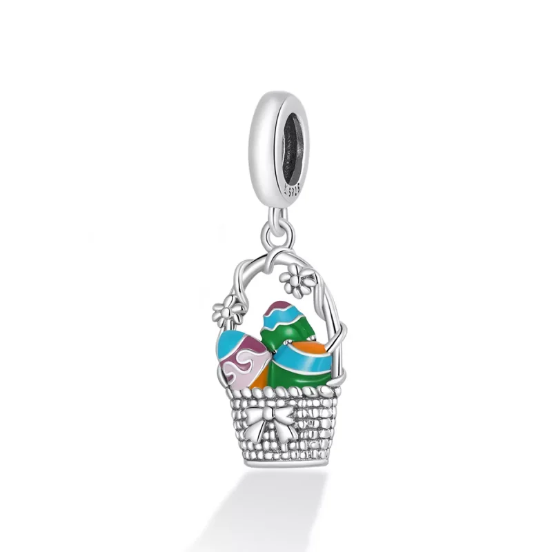 (immagine per) Charm Pendente tipo Pandora Cesto di uova - SCC2118 - Visualizza 2
