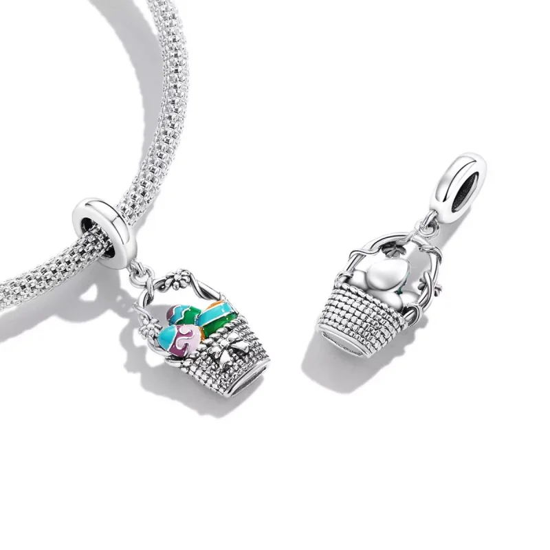 (immagine per) Charm Pendente tipo Pandora Cesto di uova - SCC2118 - Visualizza 4