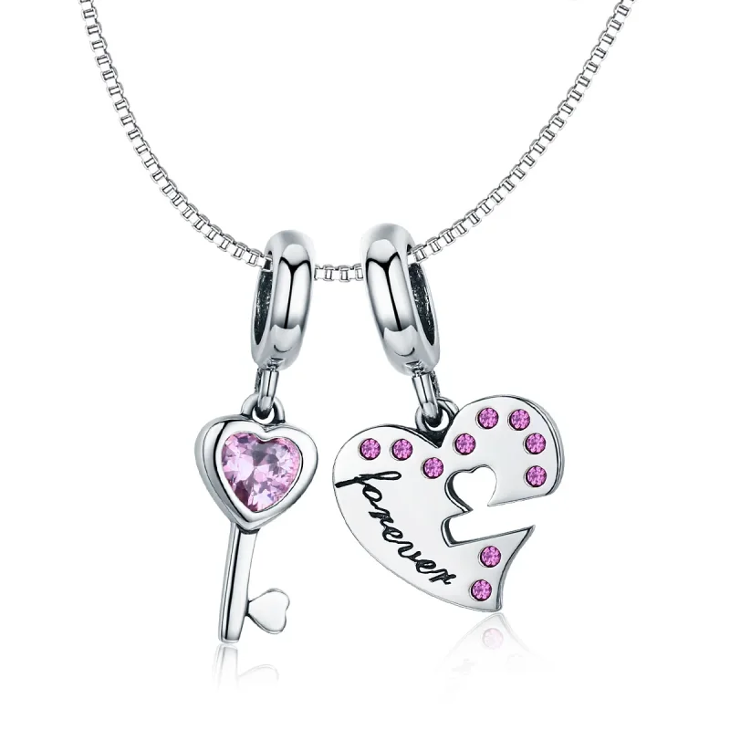 (immagine per) Charm Pendente tipo Pandora Chiave del cuore - SCC638 - Visualizza 2