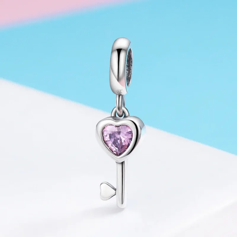 (immagine per) Charm Pendente tipo Pandora Chiave del cuore - SCC638 - Visualizza 5