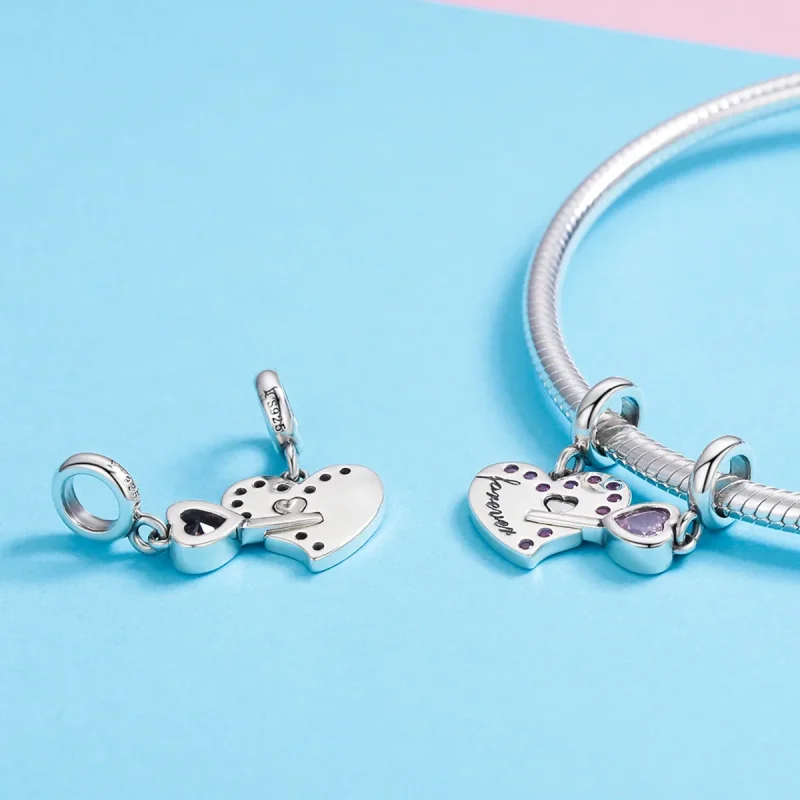 (immagine per) Charm Pendente tipo Pandora Chiave del cuore - SCC638 - Visualizza 7