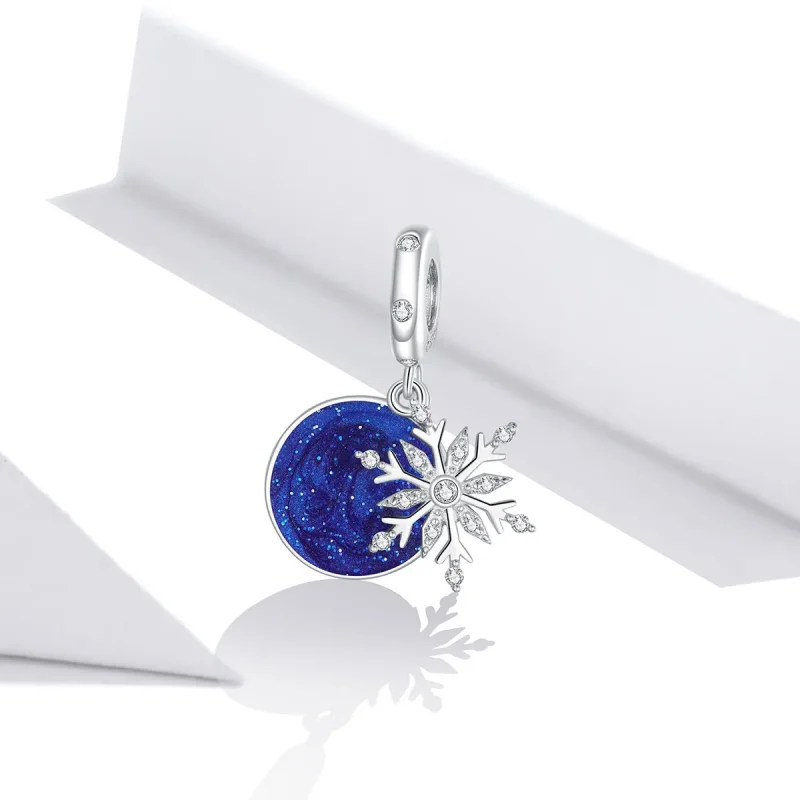 (immagine per) Charm Pendente tipo Pandora Cielo notturno innevato - BSC367 - Visualizza 2