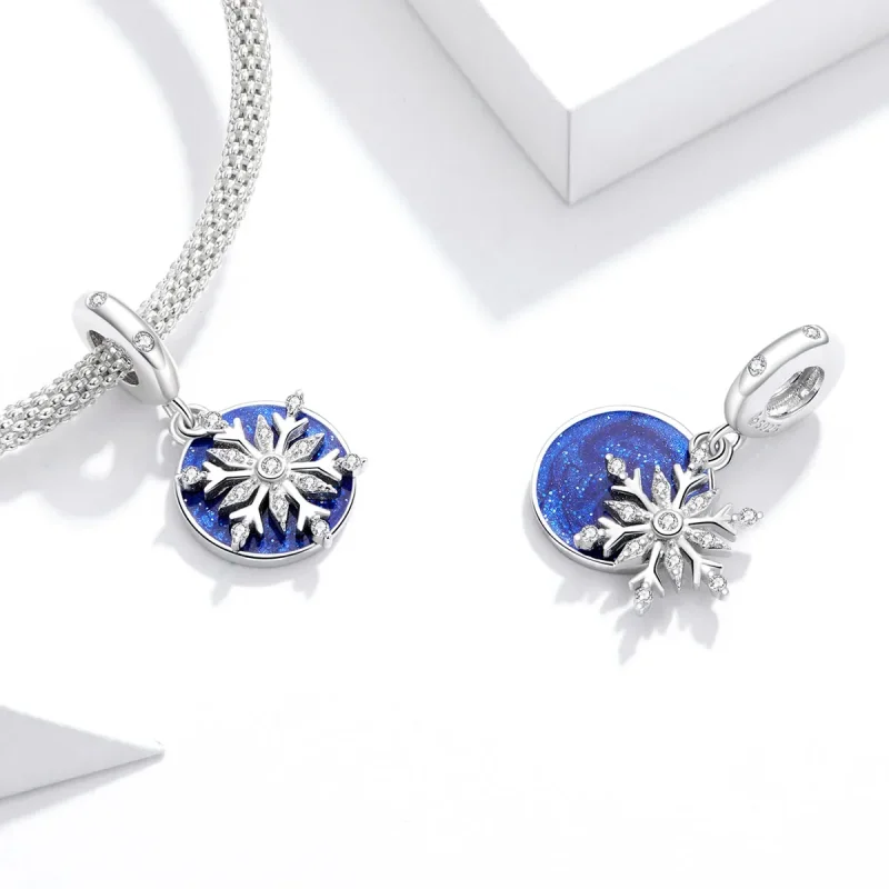 (immagine per) Charm Pendente tipo Pandora Cielo notturno innevato - BSC367 - Visualizza 4