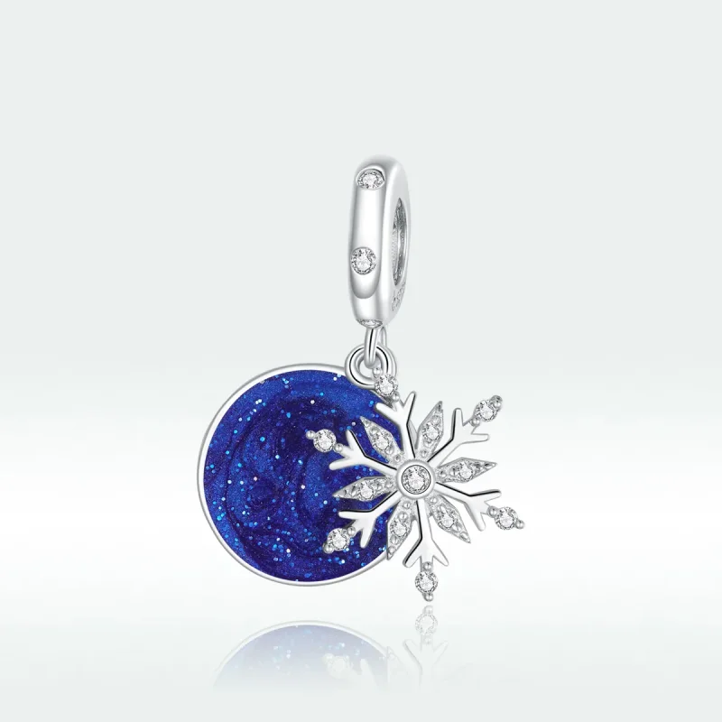 (immagine per) Charm Pendente tipo Pandora Cielo notturno innevato - BSC367 - Visualizza 5