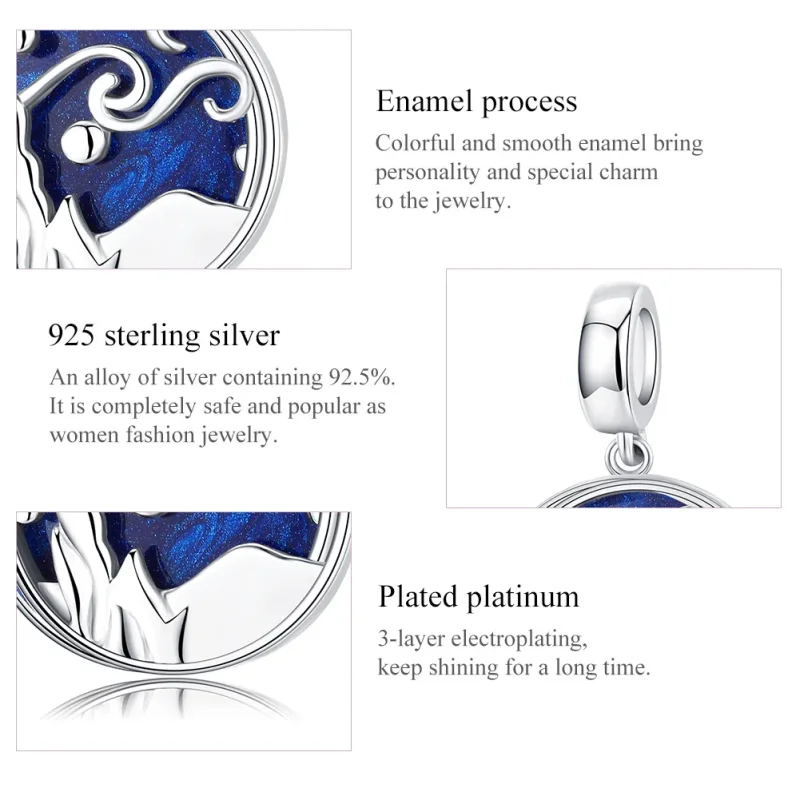 (immagine per) Charm Pendente tipo Pandora Cielo stellato - SCC1389 - Visualizza 5