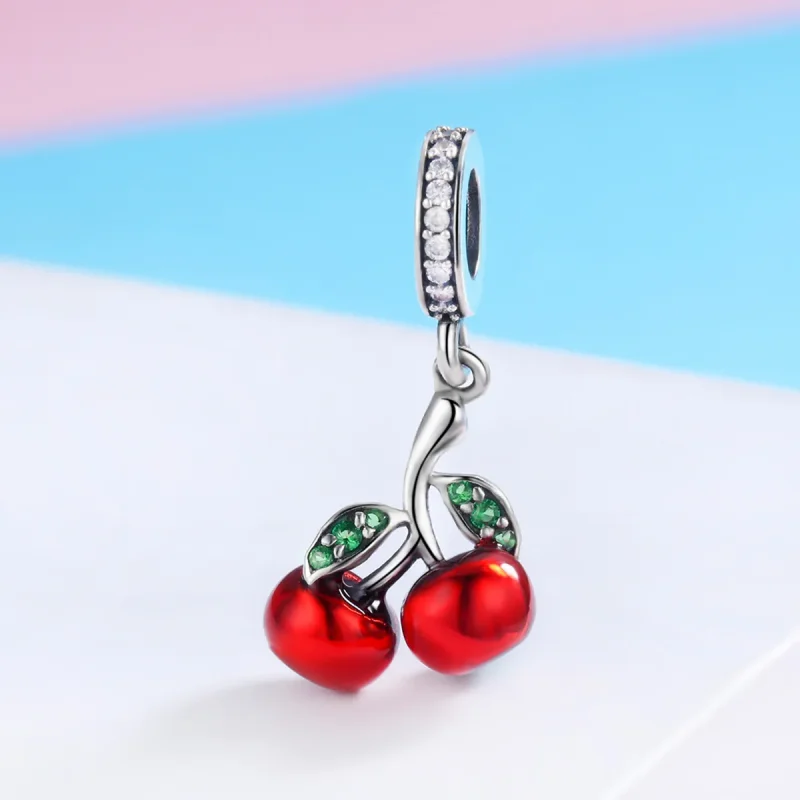 (immagine per) Charm Pendente tipo Pandora Ciliegie estive - SCC784 - Visualizza 2