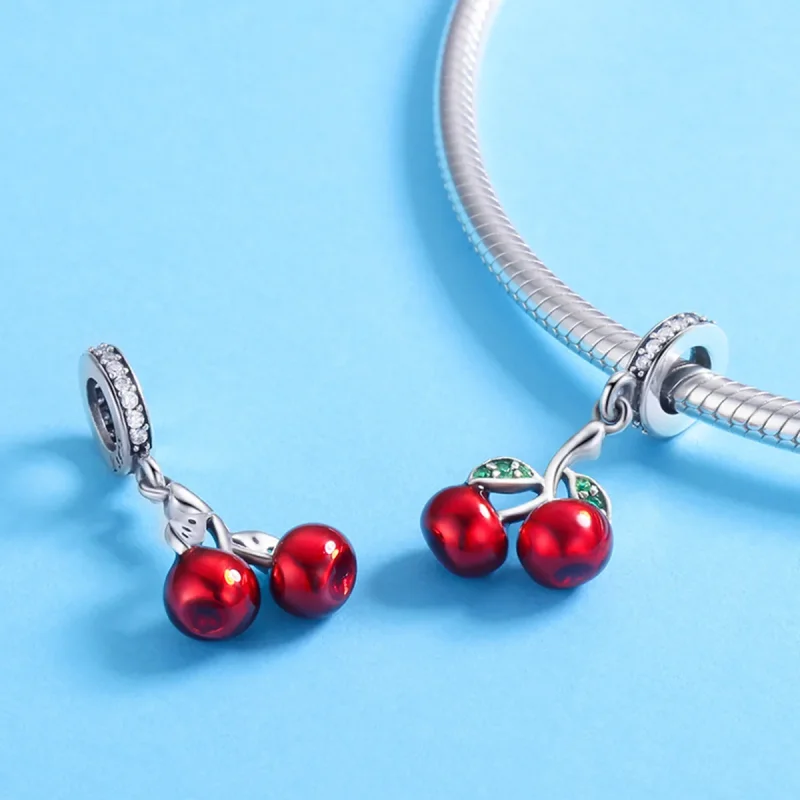 (immagine per) Charm Pendente tipo Pandora Ciliegie estive - SCC784 - Visualizza 4
