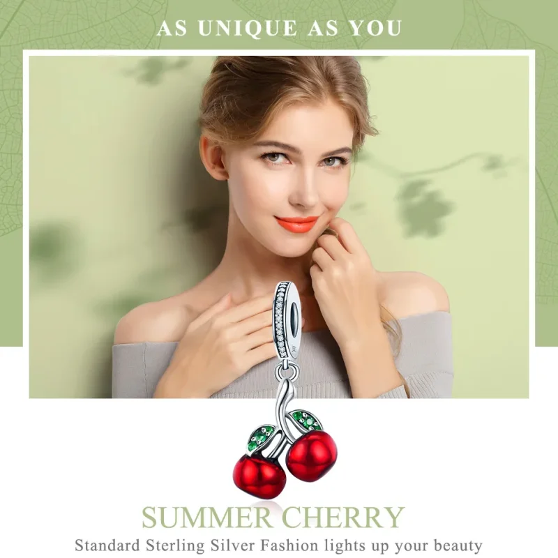 (immagine per) Charm Pendente tipo Pandora Ciliegie estive - SCC784 - Visualizza 6