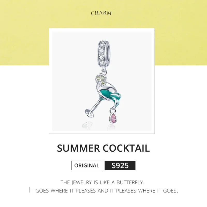 (immagine per) Charm Pendente tipo Pandora Cocktail estivo - BSC262 - Visualizza 6