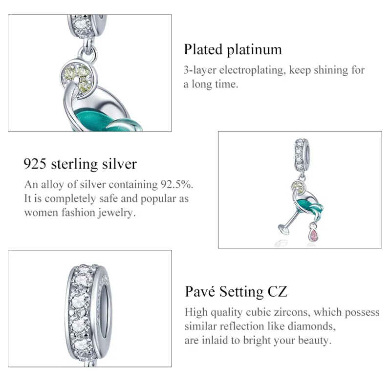 (immagine per) Charm Pendente tipo Pandora Cocktail estivo - BSC262 - Visualizza 7