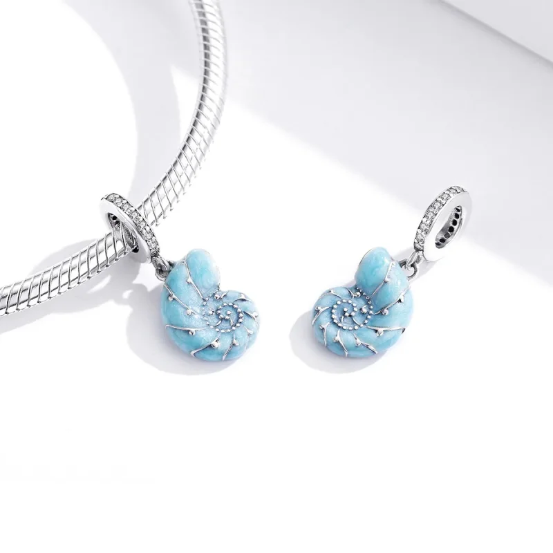 (immagine per) Charm Pendente tipo Pandora Conchiglia blu - SCC1560 - Visualizza 2