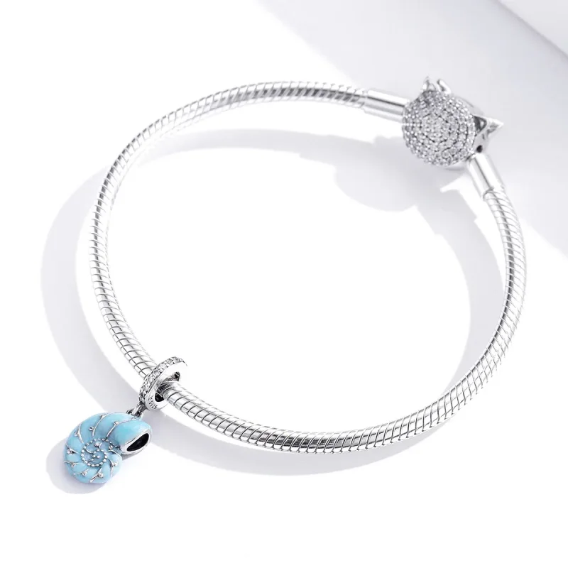 (immagine per) Charm Pendente tipo Pandora Conchiglia blu - SCC1560 - Visualizza 4
