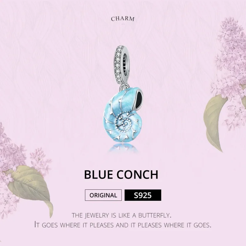 (immagine per) Charm Pendente tipo Pandora Conchiglia blu - SCC1560 - Visualizza 6