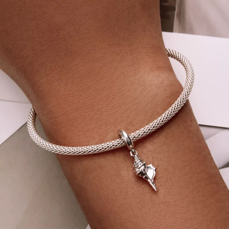 (immagine per) Charm Pendente tipo Pandora Conchiglia d'argento - SCC2235 - Visualizza 6