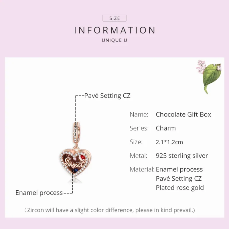 (immagine per) Charm Pendente tipo Pandora Confezione regalo di cioccolato - SCC1670 - Visualizza 7